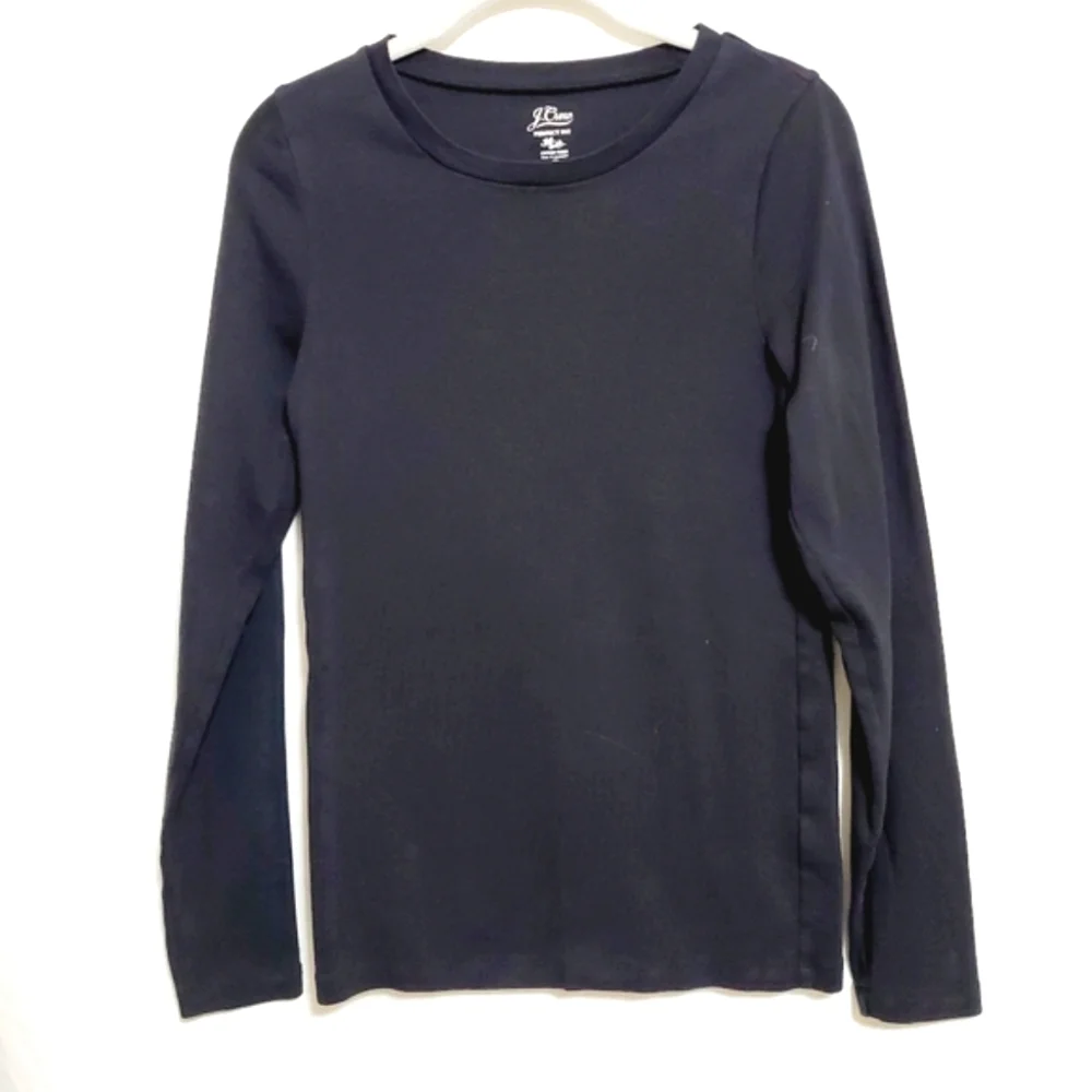 J. Crew Perfect Fit Longsleeve Cotton T-Shirt Black